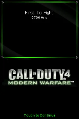 Call of Duty 4 - Modern Warfare (USA) screen shot title